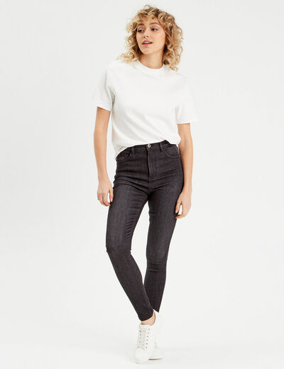Jeans skinny ultra stretch 2 tailles denim noir femme