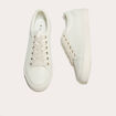 Baskets à lacets blanc femme