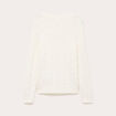 Pull ajour&eacute; col rond manches longues ecru femme