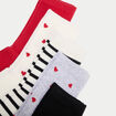 Lot 5 paires de chaussettes rouge femme