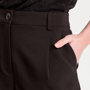 Short large taille haute noir femme