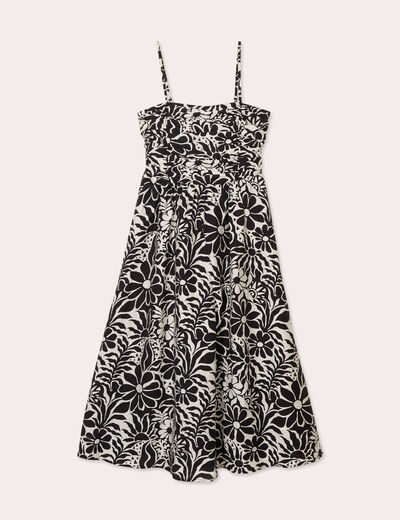 Robe évasée bustier blanc femme