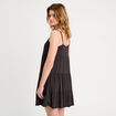Robe évasée bretelles noir femme