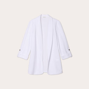 Veste blazer manches 3/4 ecru femme