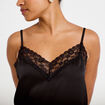 D&eacute;bardeur ajust&eacute; d&eacute;collet&eacute; dentelle noir femme