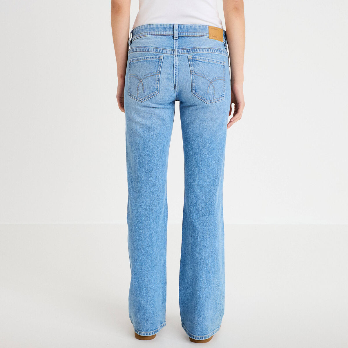 Jean bootcut taille basse denim triple stone femme