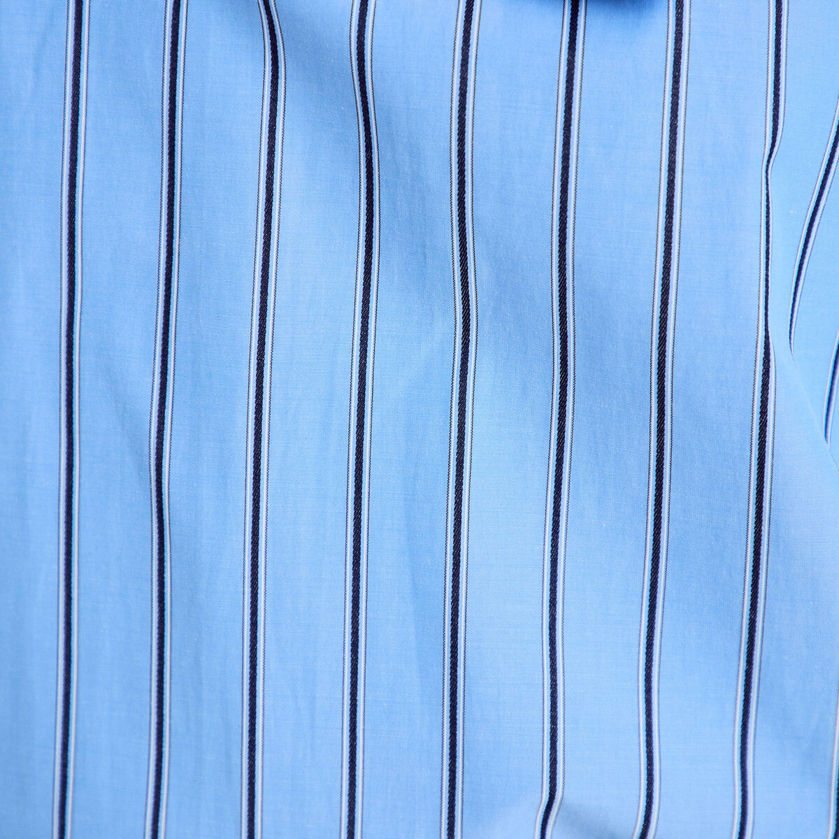 Blouse ample col montant manches longues bleu femme