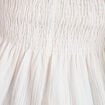 Blouse p&eacute;plum manches longues pliss&eacute;e ecru femme