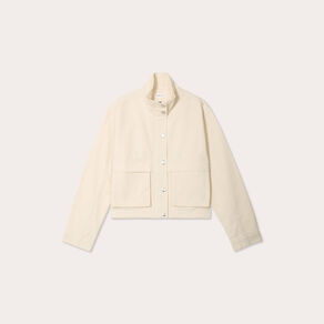 veste droite col montant ecru femme Veste droite col montant ecru femme