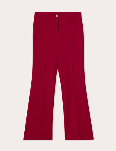 Pantalon flare rouge femme