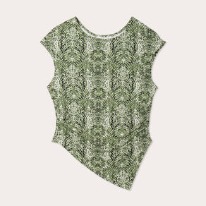 t shirt asymetrique vert kaki femme T-shirt asymétrique vert kaki femme