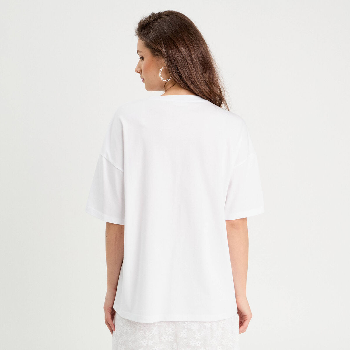 T-shirt manches courtes blanc femme
