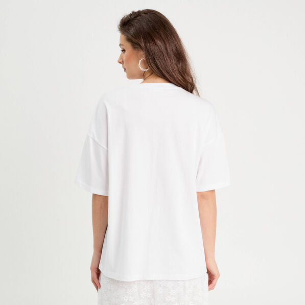 T-shirt manches courtes blanc femme