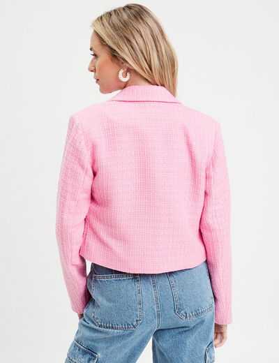 Veste blazer cintrée rose clair femme