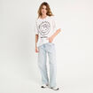 T-shirt oversize Hello Kitty blanc femme