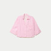 Chemise col classique manches 3/4 rose femme
