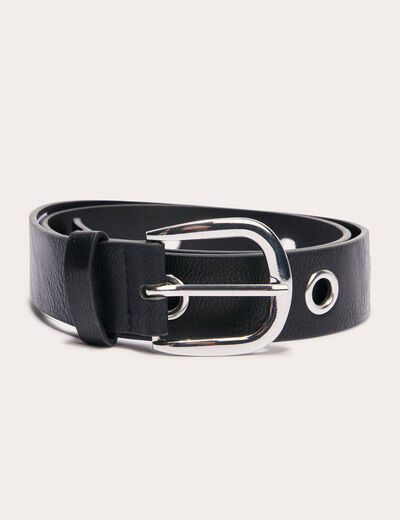 Ceinture large noir femme