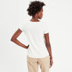 T-shirt manches courtes ecru femme