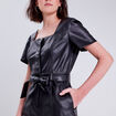 Combishort ceinturé noir femme