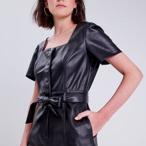 combishort ceinture noir femme Combishort ceinturé noir femme