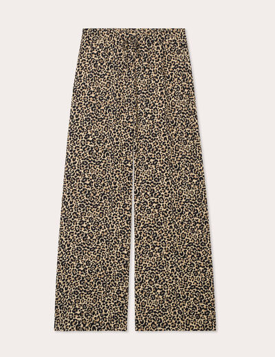 Pantalon fluide beige femme