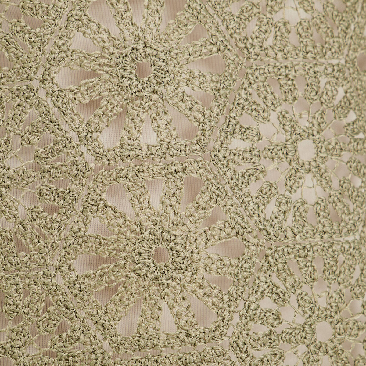 Débardeur 2-en-1 crochet vert kaki femme
