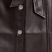 Robe trapèze simili cuir noir femme