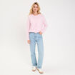 Gilet manches longues rose clair femme