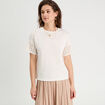 T-shirt manches courtes ecru femme
