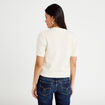 Gilet manches courtes ecru femme