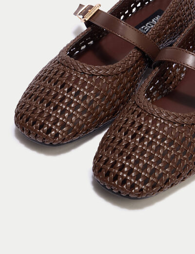 Ballerines marron femme