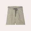 Short ample ceinture tressée vert kaki femme