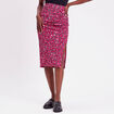 Jupe moulante drapée rouge femme