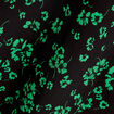 Robe longue évasée col v sans manches vert fluo femme
