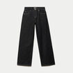 Jean wide leg taille basse denim noir femme