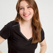 T-shirt manches courtes noir femme