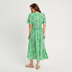 Robe longue évasée vert menthe femme