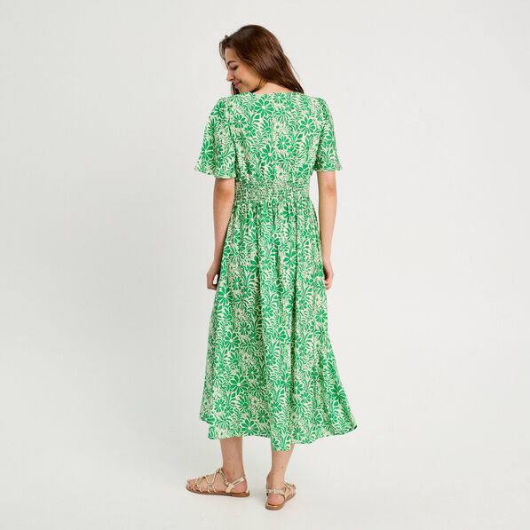 robe longue evasee vert menthe femme Robe longue évasée vert menthe femme