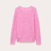 Pull manches longues encolure bateau rose femme
