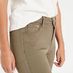 Jeans slim 5 poches vert kaki femme