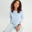 T-shirt manches courtes bleu ciel femme