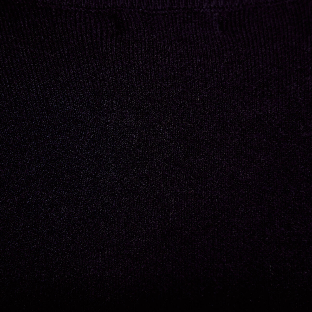 Pull col montant manches longues bleu marine femme
