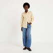 Chemise oversize manches longues jaune femme