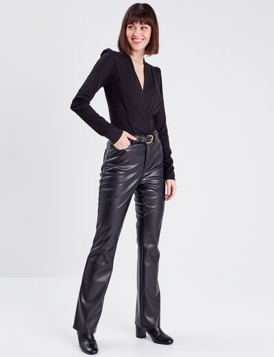 Body manches longues noir femme