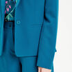 Veste blazer droite bleu canard femme