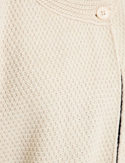 Gilet sans manches col montant beige femme
