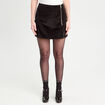 Jupe-short moulante velours noir femme
