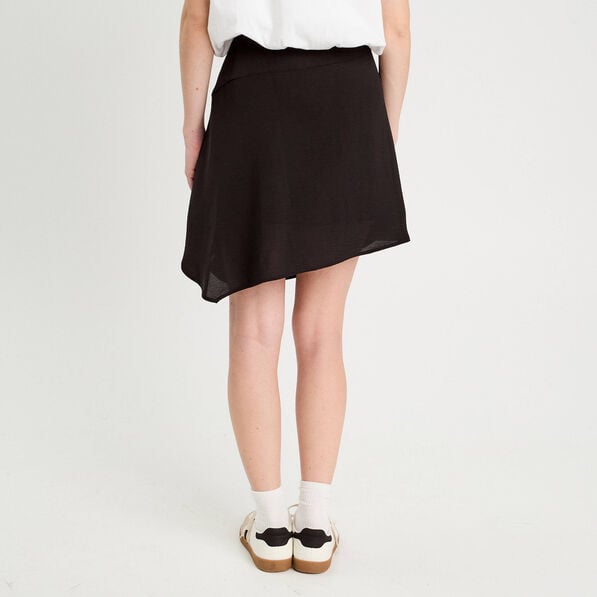 jupe asymetrique droite noir femme Jupe asymétrique droite noir femme