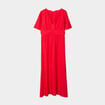 Robe longue évasée rouge femme