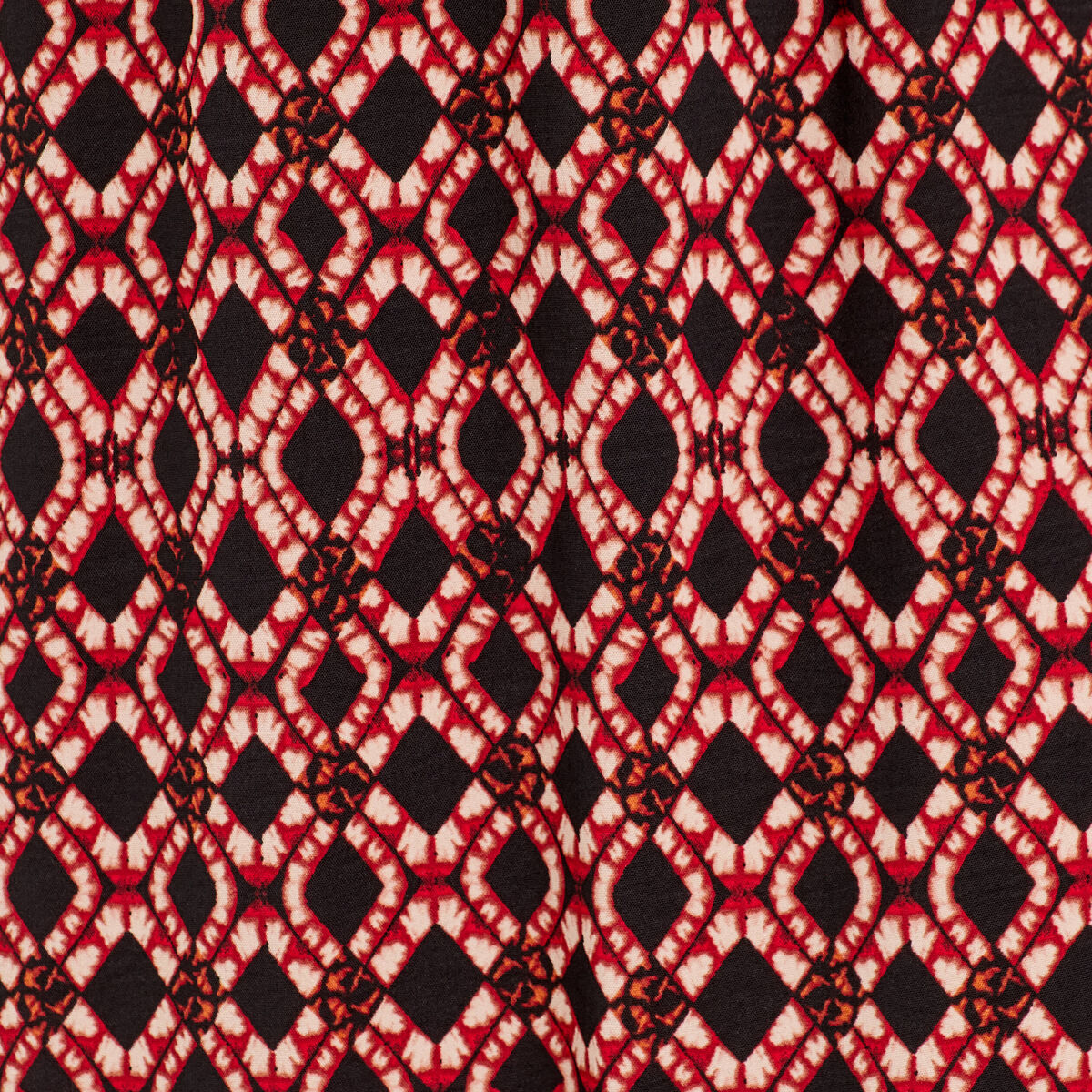 Jupe midi évasée fluide rouge femme